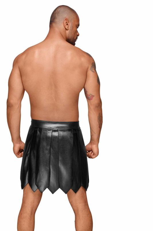 Мужская юбка гладиатора Noir Handmade H053 Eco leather men's gladiator skirt - S