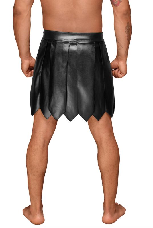 Мужская юбка гладиатора Noir Handmade H053 Eco leather men's gladiator skirt - S