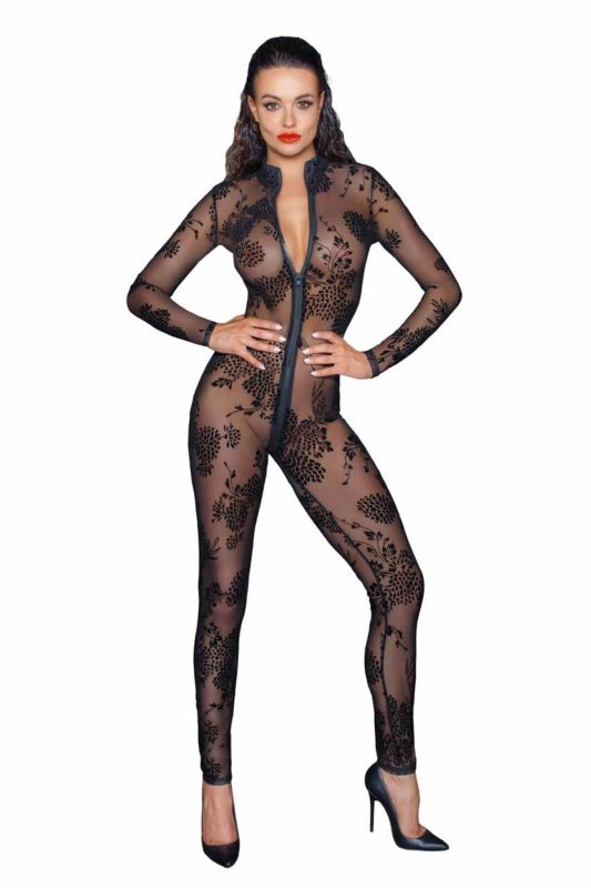 (SALE) Бодистокинг Noir Handmade F237 Long tulle overall - L