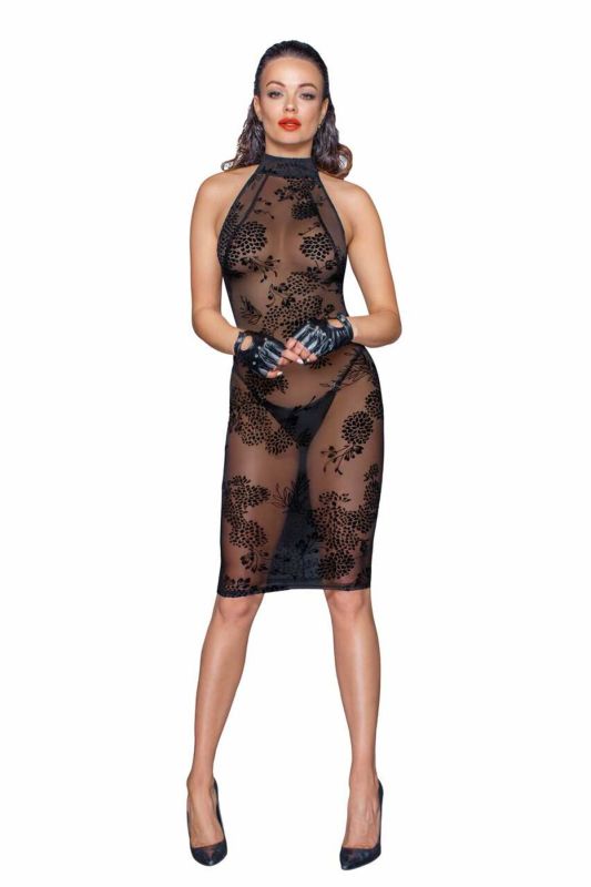 Платье Noir Handmade F240 Midi tulle dress with velvet straps - XL
