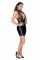 (SALE) Платье Noir Handmade F241 Short dress with powerwetlook skirt and tulle top - M