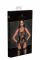 (SALE) Боди Noir Handmade F242 Tulle body with patterned flock embroidery - S
