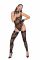 (SALE) Боди Noir Handmade F242 Tulle body with patterned flock embroidery - S