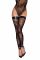 Чулки Noir Handmade F243 Tulle stockings with patterned flock embroidery - XXL