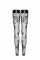 Чулки Noir Handmade F243 Tulle stockings with patterned flock embroidery - 3XL