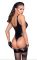 Боди Noir Handmade F244 Powerwetlook body with high cut bottom hem - L