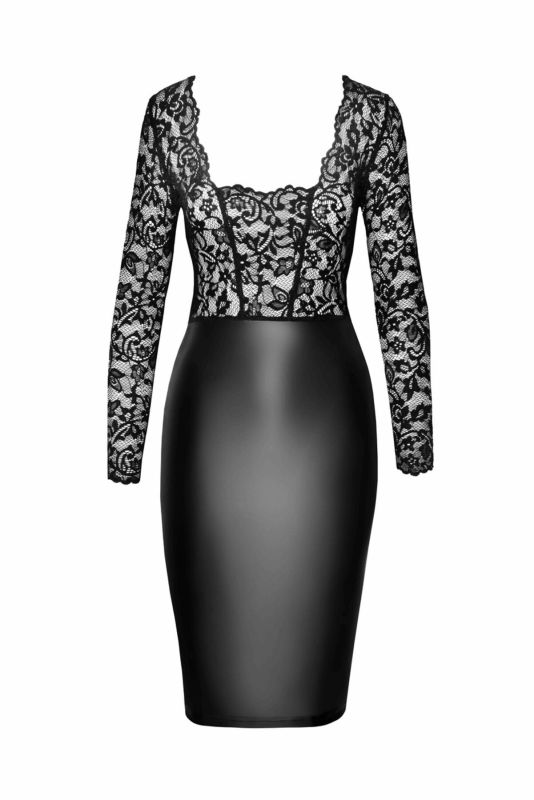 Платье Noir Handmade F295 Euphoria lace and wetlook midi dress - L