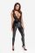 Комбинезон Noir Handmade F298 Libido Deep-V catsuit with collar and pearl chain - XL