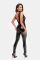 Комбинезон Noir Handmade F298 Libido Deep-V catsuit with collar and pearl chain - XXL