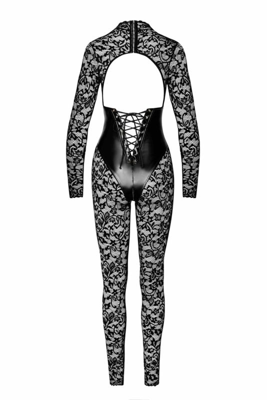 Комбинезон Noir Handmade F299 Enigma lace catsuit with underbust bodice - L