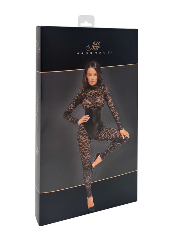 Комбинезон Noir Handmade F299 Enigma lace catsuit with underbust bodice - XL