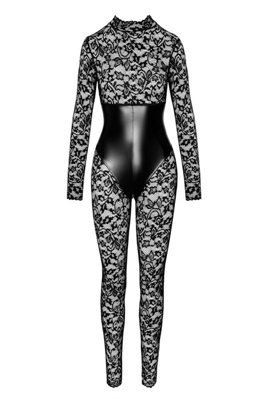 Комбинезон Noir Handmade F299 Enigma lace catsuit with underbust bodice - XXL