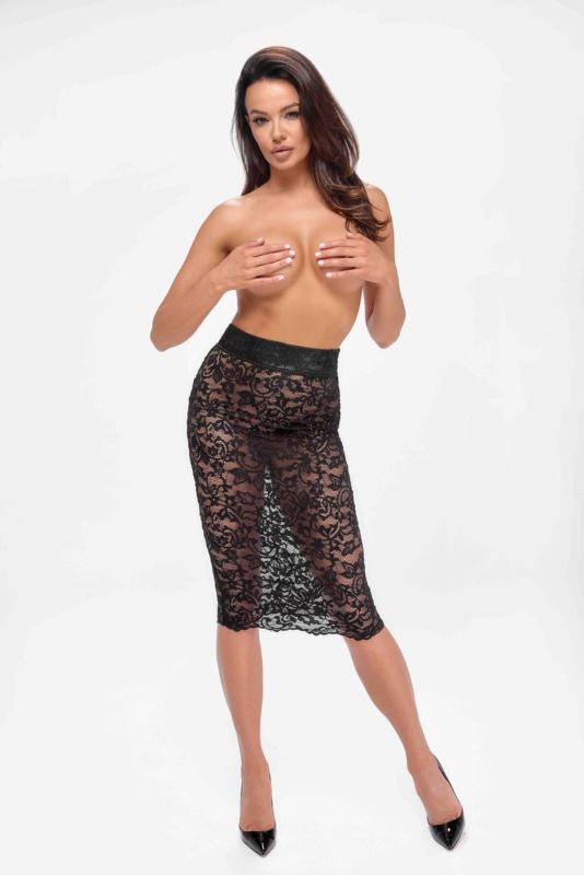 Юбка Noir Handmade F302 Ambivalence lace up midi skirt - M