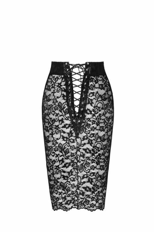 Юбка Noir Handmade F302 Ambivalence lace up midi skirt - L