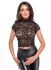 Топ Noir Handmade F303 Essence lace top with high collar - S