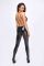 Комбинезон Noir Handmade F306 Mirage catsuit with jewelry rhinestone chain adorning the back - XL