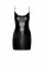 Платье Noir Handmade F307 Mirage wetlook mini dress with jewelry rhinestone chain - M