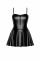 Платье Noir Handmade F308 Dreamer wetlook corset mini dress with front zipper - M