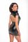 Платье Noir Handmade F309 Fantasy wetlook mini dress with lace up back - M