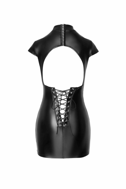 Платье Noir Handmade F309 Fantasy wetlook mini dress with lace up back - XL
