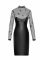 Платье Noir Handmade F310 Sublime wetlook and flocked mesh midi dress - L