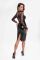 Платье Noir Handmade F310 Sublime wetlook and flocked mesh midi dress - XL