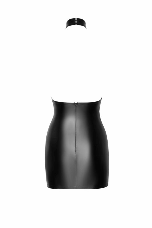 Платье Noir Handmade F311 Eros mini halter dress of flocked mesh and wetlook - 3XL