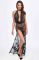 Платье Noir Handmade F312 Divinity long flocked mesh dress with open back - M
