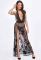 Платье Noir Handmade F312 Divinity long flocked mesh dress with open back - XXL