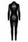 Комбинезон Noir Handmade F319 Caged wetlook catsuit with zippers and ring - S