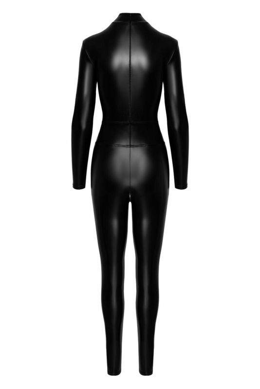 Комбинезон Noir Handmade F319 Caged wetlook catsuit with zippers and ring - M