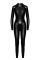 Комбинезон Noir Handmade F319 Caged wetlook catsuit with zippers and ring - 3XL
