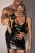 Платье Noir Handmade F320 Starlet wetlook minidress with ring belt - S