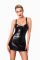 Платье Noir Handmade F320 Starlet wetlook minidress with ring belt - S
