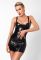 Платье Noir Handmade F320 Starlet wetlook minidress with ring belt - M