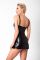 Платье Noir Handmade F320 Starlet wetlook minidress with ring belt - L