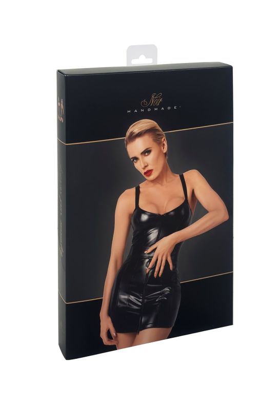 Платье Noir Handmade F320 Starlet wetlook minidress with ring belt - L