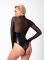 Боди Noir Handmade F321 Edge wetlook and mesh body with rings - 3XL