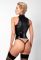 Топ Noir Handmade F324 Glam wetlook top with vinyl corset - M