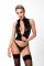 Топ Noir Handmade F324 Glam wetlook top with vinyl corset - 3XL