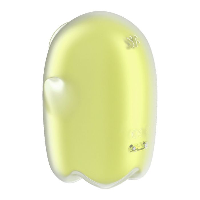 Вакуумный клиторальный стимулятор с вибрацией Satisfyer Glowing Ghost Yellow, светится в темноте