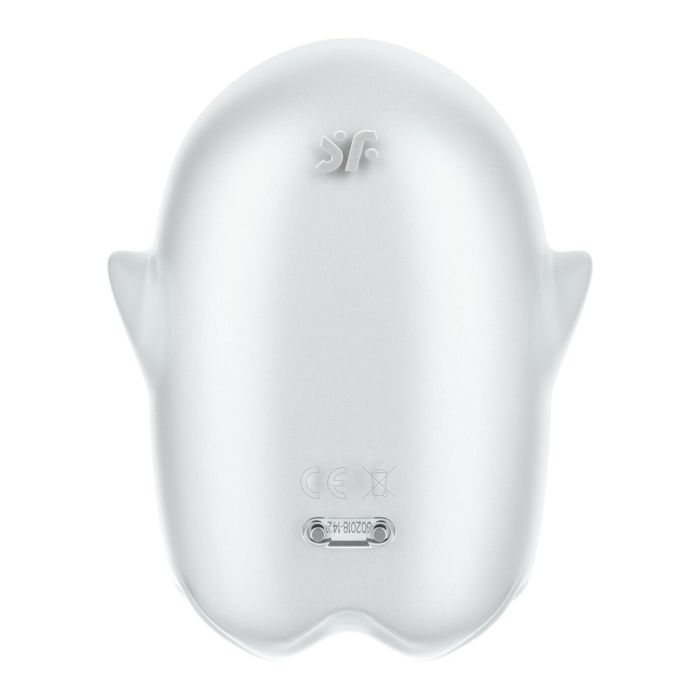 Вакуумный клиторальный стимулятор с вибрацией Satisfyer Glowing Ghost White, светится в темноте