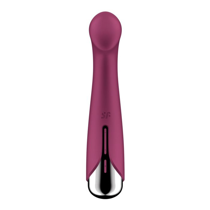 Вибратор с ротацией Satisfyer Spinning G-Spot 1 Red, плоская площадка для стимуляции точки G