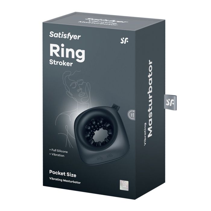 Мастурбатор Satisfyer Ring Stroker, 12 режимов вибрации, универсальный, компактный