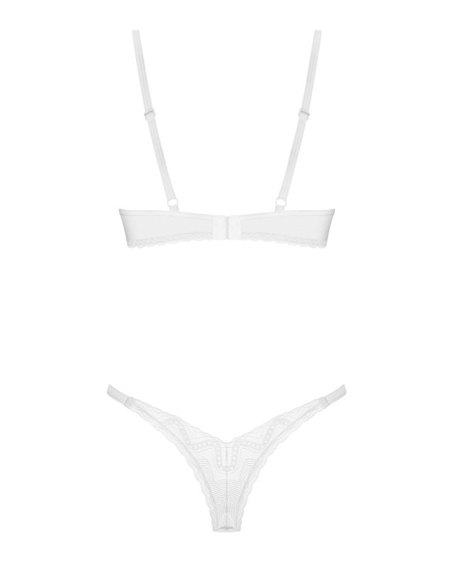 Комплект Obsessive Alissium 2-pcs set, XS/S, кружево, лиф с мягкой чашкой, трусики танга