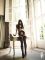 Комплект Obsessive Novenes 3-pcs set, M/L, прозрачный лиф на косточках, стринги, пояс