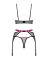 Комплект Obsessive Novenes 3-pcs set, XL/2XL, прозрачный лиф на косточках, стринги, пояс