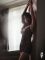 Пеньюар Obsessive Novenes chemise & thong, M/L, облегающий, прозрачный, со стрепами, стринги в компл