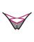 Трусики-стринги Obsessive Novenes crotchless thong, M/L, сетка, стрепы, украшение со стразами, откры
