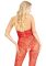 Бодистокинг Leg Avenue Rhinestone Lace and Net Bodystocking Red One Size
